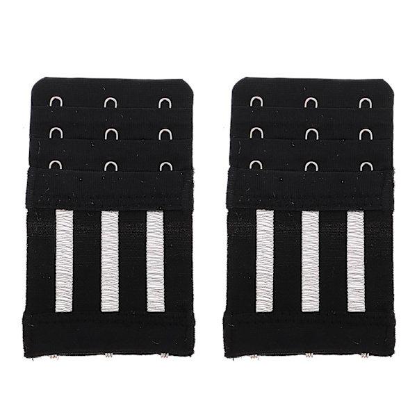 10 st Tub BH-förlängare Kvinnor Dam BH-remförlängare Underkläder Extender Dam BH-krok Elastisk Stretchig Black 10.5X5.7X0.3CM