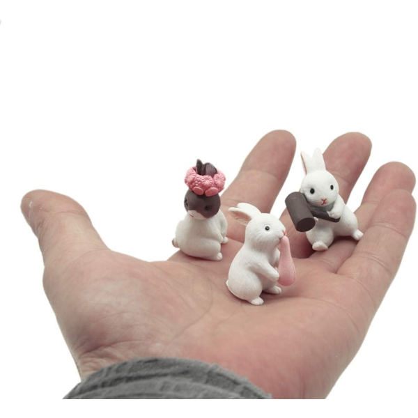 Jänis Nukke, Jänis Leikki, Jänis Hahmosetti, Satumainen Puutarhakoriste, Kakun Päällä Koriste/12-Osainen Setti