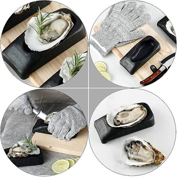 Osteripidike, osterinavaajat, osterinavausklipsi, osterinavaustyökalut, merenelävien pidike, simpukkatyökalut kotiin ja ravintolaan (2 kpl)