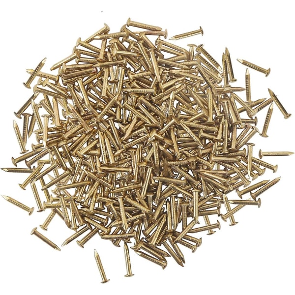 Små Søm Runde Hoved Små Søm String Art Søm Håndlavede Hardware Tilbehør Fastgørelseselementer Mini Søm 1500 stk 1 X 10mm Guld