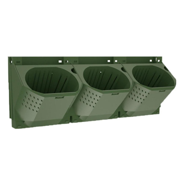 Blomkrukor för utomhusväxter Vertikala trädgårdskrukor Vertikala trädgårdsplanteringskrukor Väggmonterad planterare Utomhus Green 50x14.5x19cm