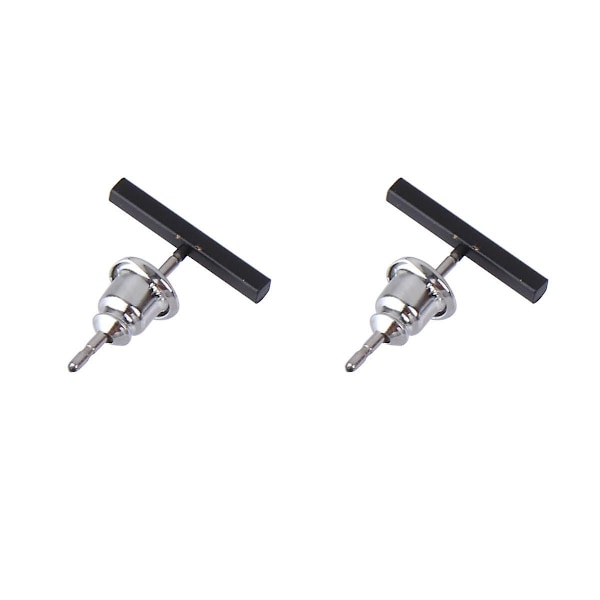 Örhängen med stift för kvinnor, enkla och trendiga örhängen, utsökta örhängen, smycken för kvinnor, örhänge med ett ord, svart Black 1.1*0.1cm