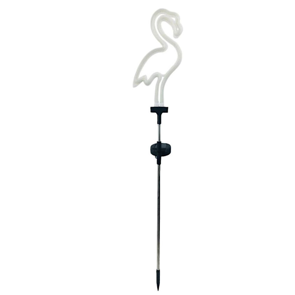Solcellelampe Utendørs Flamingo Hage Ornament Solcelle Jordlys Spotlys Utendørs Solcelle Feelykter White 74X13CM
