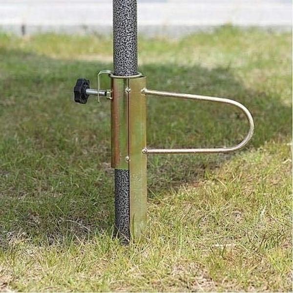 Strandparasol Ankerpæl 16,5 Tommer Heavy Duty Metal Stativ Holder Anker, Justerbar Sandanker til Pældiameter 1,1-1,26 Tommer