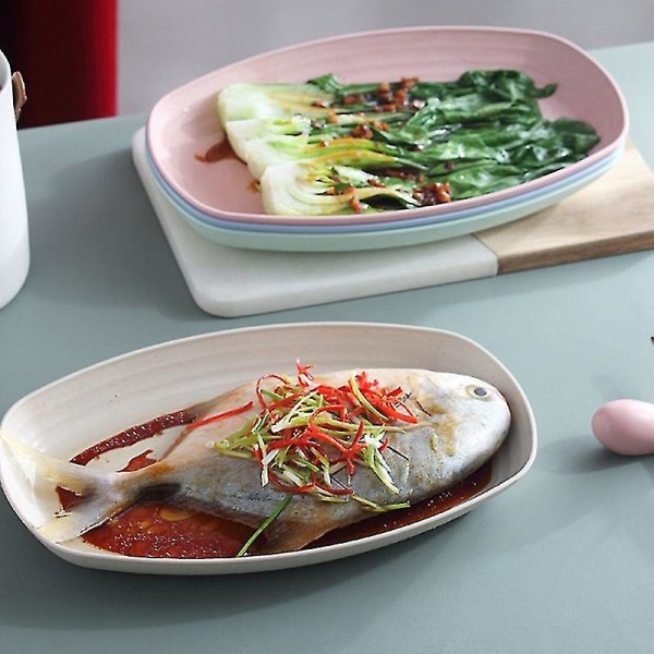 4-delt Fiskefat, Hvetehalm Knusesikkert Fat, Matfat