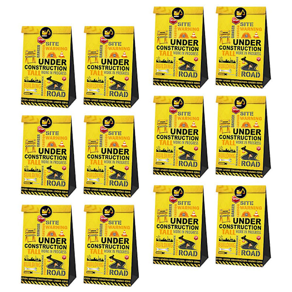 1 Set Partypåsar Godisförpackningsväskor Snacks Papperspåse Matförvaringspåse Gul 19,8X11,9X7,8CM Yellow 19.8X11.9X7.8CM