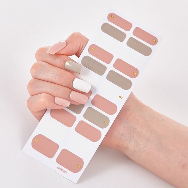 Gel Nagelstickers Nagellappar UNE001 UNE001 UNE001 UNE001_RY