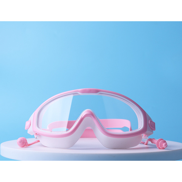 Barnens Simmask 180° Snorkel Dykningsmask, Anti-Dimma Barn Simglasögon med Näsöverdrag Läcksäkra Simglasögon Anti-Splittat Linser för Ungdomar