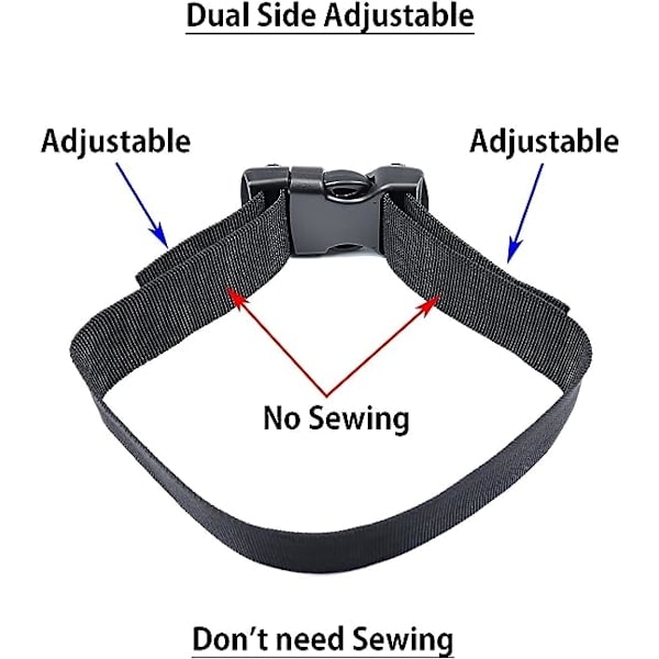 RY-4 extra tjocka snabbspännen i plast, 3,8 cm breda, sömlösa, kraftiga plastspännen för utbyte