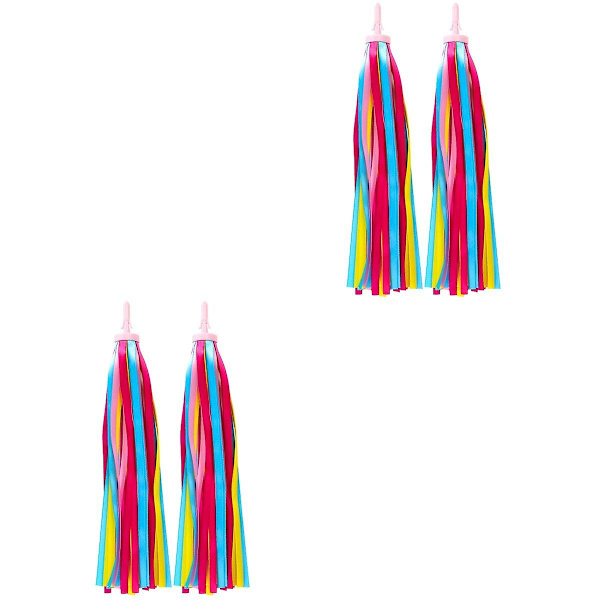 3 Par Durable Barn Scooter Cykel Styreband Streamers Grepp Toppar Band Baby Bärar Tillbehör 2 pairs 25X0.7CM