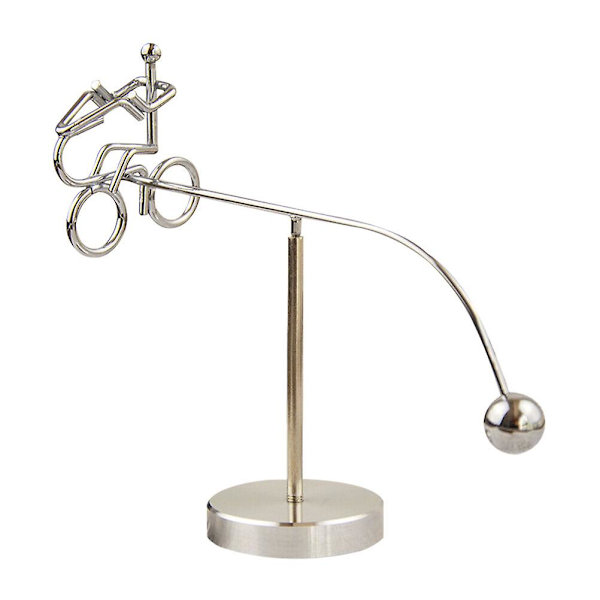 Cykelgunga Balansleksak Fysik Balanserande Tumlare Leksak Järnkonst BalansleksakSilver5X9X17.5CM Silver 5X9X17.5CM