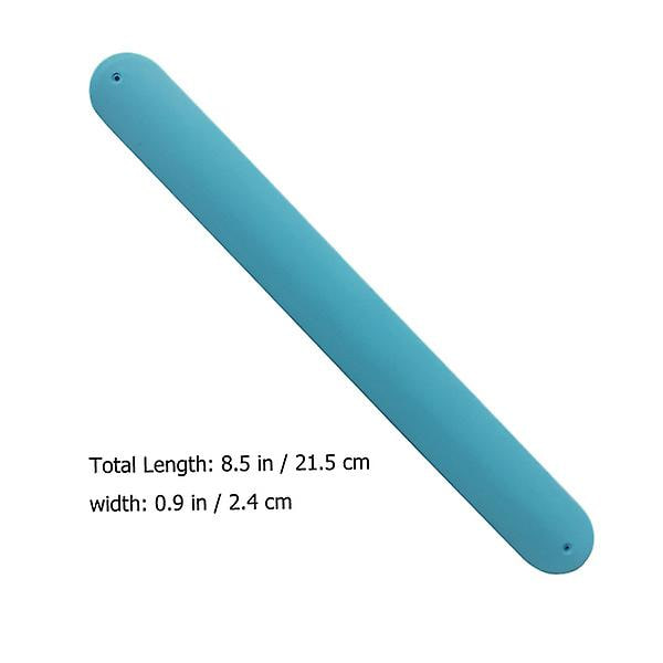 4 st Silikon Slap Armband Färgade Slap Armband DIY Slap Armband Party Favors Blå 21.5X2.4X0.2C Blue 21.5X2.4X0.2CM