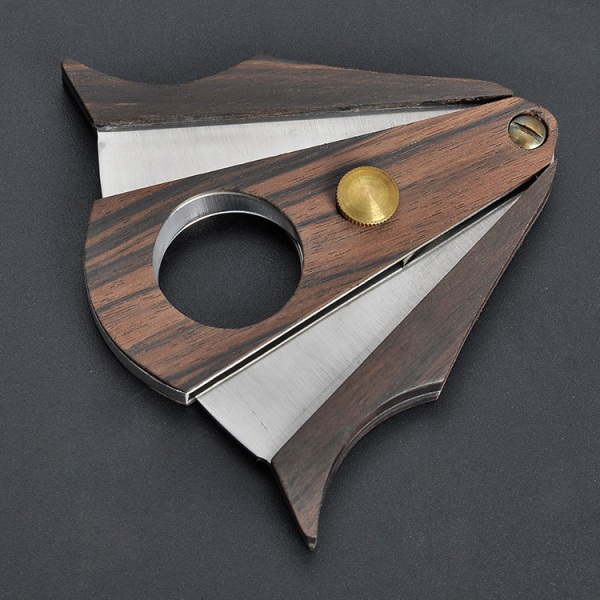 Cigar Cutter i Rustfrit Stål Cigar Cutter Cigar Saks Træsektor Skarp Klinge Cigar Tilbehør