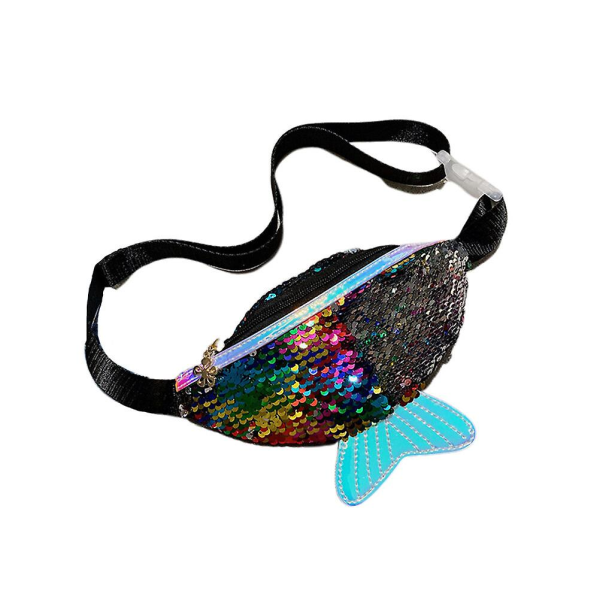 Girls Fanny Pack Women Fanny Pack Kids Shiny Glitter Waist Bag Fish Tail Waist BagColorful