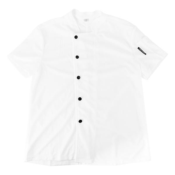 1 st. Andningsbar Kockuniform Kortärmad Kök Kockuniform Matservering Vit XXXL White XXXL