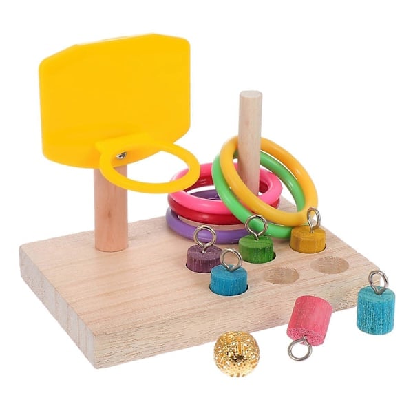 RYI)1 Set Papegoja Linnunhäkki Lelu Mini Koripallo Ammunta Lelu Linnun Koulutuslelu