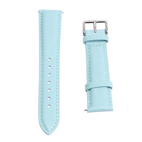 First Layer Leather Watch Band Unique Design Watch Wristband Bracelet Strap For Women(18mm, Blue)Blu