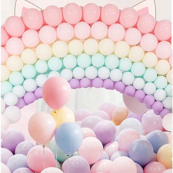 100 st 10in Macaron pastellballong kompatibel med födelsedagsfest Bröllopsdekoration i multi färger