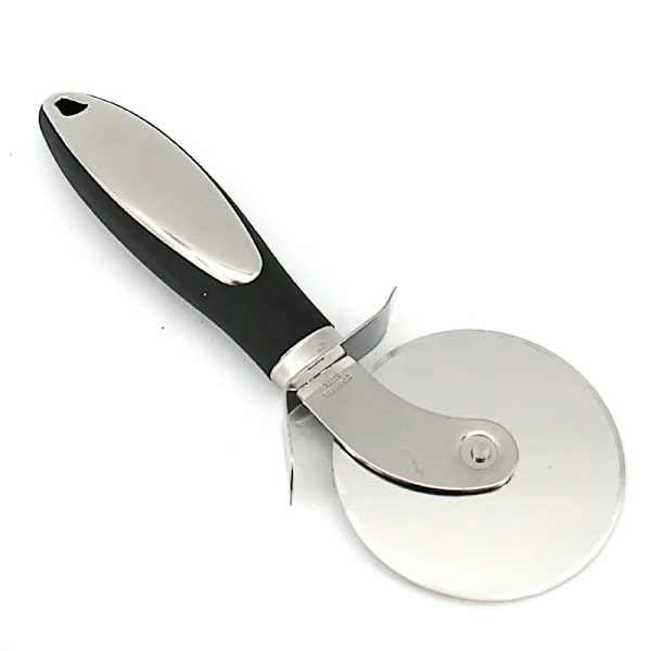 Pizzakniv - Premium Pizzakniv för Köket - Superskarp och Lätt att Rengöra Pizzaskärare, Pizzahjul Svart