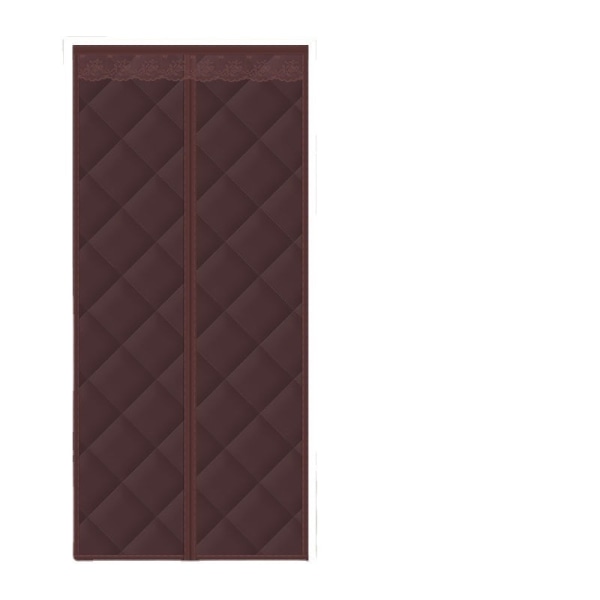 Magneettinen lämpöeristetty ovikangas, keskiaukko, kestävä Oxford-kangas ja paksu polyesterikuitu täyte, sääsuojattu Solid color of coffee 90*220
