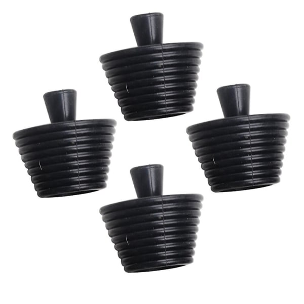 4 st Silikon Golvavloppsplugg Badkarsplugg Diskbänk Dräneringsplugg SvartSvart4,5x2,9cm Black 4.5x2.9cm