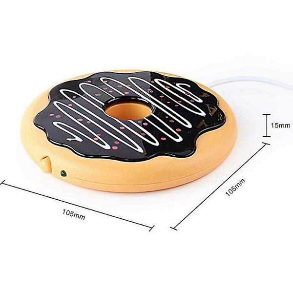 USB Uppvärmd Kaffemugg Värmare Donut Dryckunderlägg För Hemmakontor Skrivbordsanvändning
