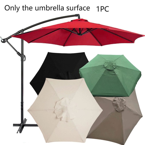 Återanvändbart paraplytillbehör Byte av paraplykapell Utomhusparaplybyte CanopyBlack270X Black 270X270cm