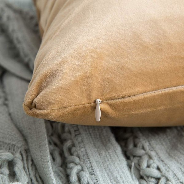 Sæt af 2 Fløjls Pudebetræk Dekorative Sofa Pudebetræk Super Glat Blød Behagelig Dekoration Hjem Stue Soveværelse Til Sofa 40x80cm Rødlig