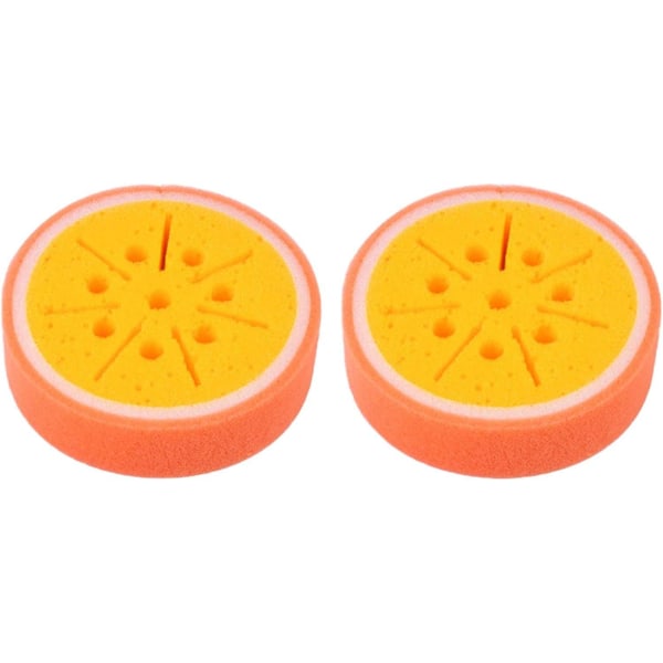 Kestävä, naarvuton astianpesusieni, söpö piirretty, uudelleenkäytettävä hankauslevy keittiöön ja kotikäyttöön, oranssi, 2 kpl Orange 2 Pcs