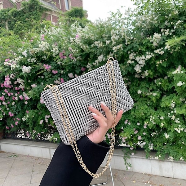 Kimalteleva clutch-laukku naisille, ketjuolkalaukku, crossbody-laukku_ry