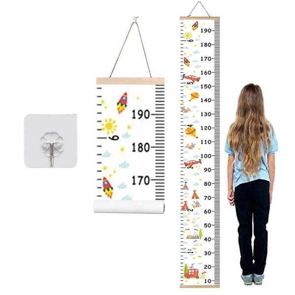 Kasvun seurantaseinä lapsille, Korkeusseurantaseinä lapsille/pojille/tytöille/vauvalle, Canvas & Puu, Irrotettava korkeusseurantaseinä, Seinähuoneen sisustus F