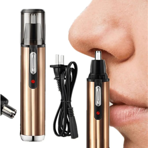 Øre- og nesehårtrimmer for menn Oppladbar - USB Elektrisk nesehårtrimmer for kvinner - Smertefri, vanntett øyenbryns ansiktshårfjerning