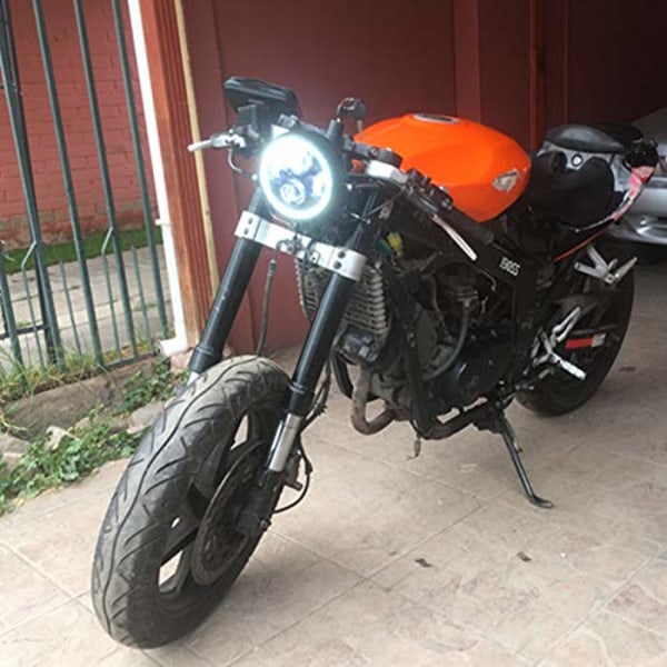 Stoplys LED Motorcykel Forlygte Hovedlygte Pære DRL til Sportster Cafe Racer Baglygte Bremslys