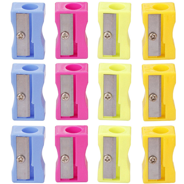 24 st Färgade Ögonpennor Handpennor Handverktyg Pennvässare Vässare Barnpenna Vässare Mixed Colors 24Pcs