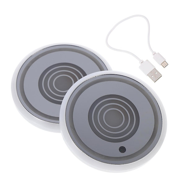 Laddningsbara Batterier Bil LED-Kustunderlägg LED-Kustunderlägg Bil Kopps Hållare Ljus Upplysta Bil Kustunderlägg Blandade Assorted Color 7X7cm
