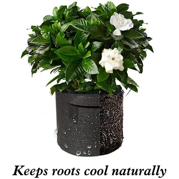 3-pakkauksen kasvupussit kangasälyruukut kasveille kahvoilla Bundle3 Gallon 3 Gallon