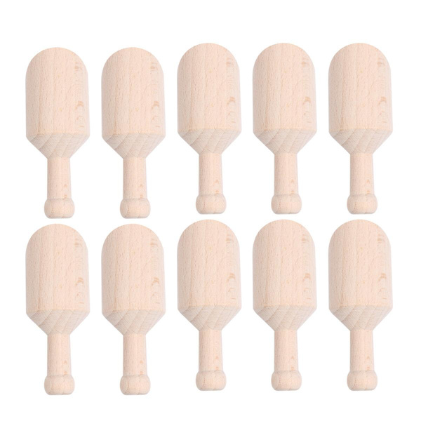 20 stk Små Saltskovler Flat Handtak Scoop Beech Teskje Melkepulver Scoops 20stk 2.8*8cm 20pcs 2.8*8cm