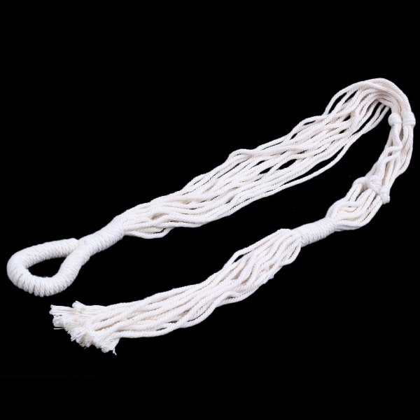 Macrame Hängande Planterkorg Bomullsrep Med Pärlor 4 Ben 90cm