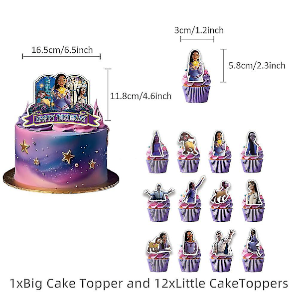 Ønske fødselsdagsfestartikler fødselsdagspynt inklusive Happy Birthday bannere, tegneseriefestdekorationer