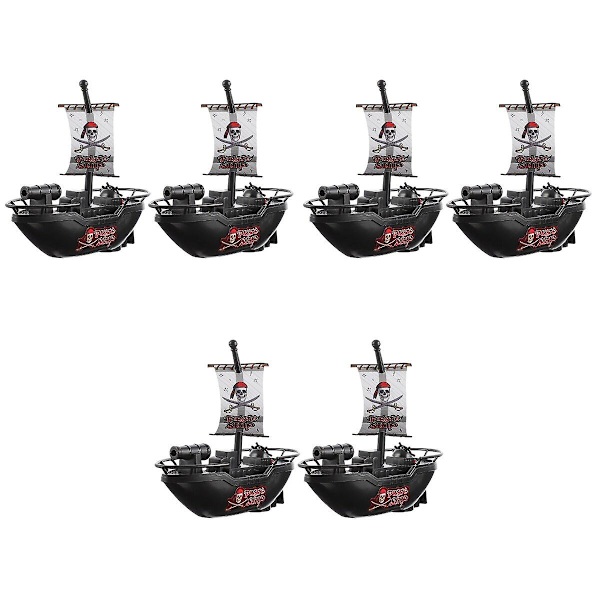 6 st Barnpool Leksak Elektrisk Piratskepp Leksak Piratskepp Leksak Rolig Badkar Leksak 6 st 16,5x15,3cm 6 pcs 16.5x15.3cm
