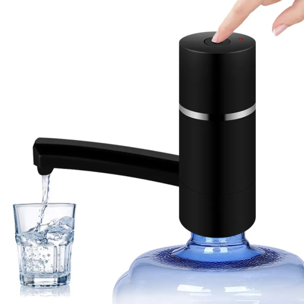 Electric Water Dispenser, USB Charging Water Pump, Cordless Water Pump Dispenser for Camping, School, Office, Home (Black)