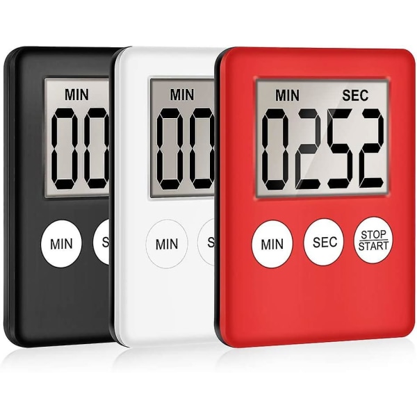 Magnetisk Køkken Timer, Køkken Timer Stopur Og Nedtællingstimer Til Køkken Madlavningskursus Træning, Digital Magnet Timer Lcd Display