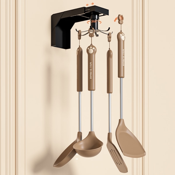 Tecknad Björn Matlagningsredskap 5 Delars Set Silikon Köksspatlar Set Non-Stick Durkslag Vändare Hem- och Kökstillbehör*ryy 5 pcs set