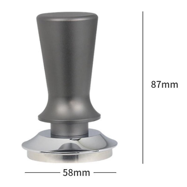 Elastisk Pulverpresse i Rustfrit Stål Kaffehammer 58mm, Sølvgrå
