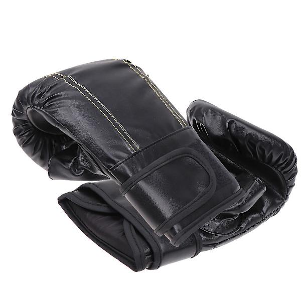 PU Boxningshandskar Träningshandskar Sparring Hand Pads För Taekwondo Kickboxning Fighting (svart)Svart Black