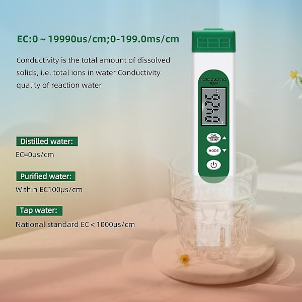 Tds Meter Digital Vandtester Professionel 5-i-1 Tds Temperatur Salt & S.g