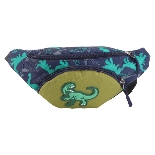 Løpebelte for barn, justerbart belte, dinosaur-beltepose for jenter og gutter, brystpose Green 32*7*13cm