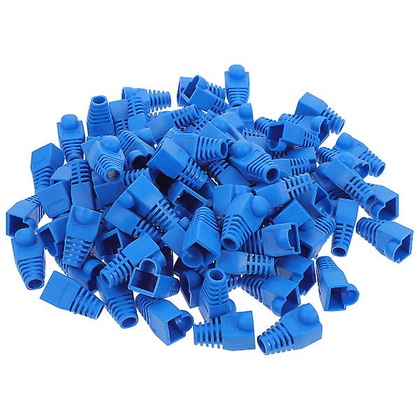 100 stk Utendørs Ethernet-kabel Ethernet-kabelkontakt Ethernet-kabeladapter Ethernet-adapter Lapt Blue 2.5X1.5X1.5CM