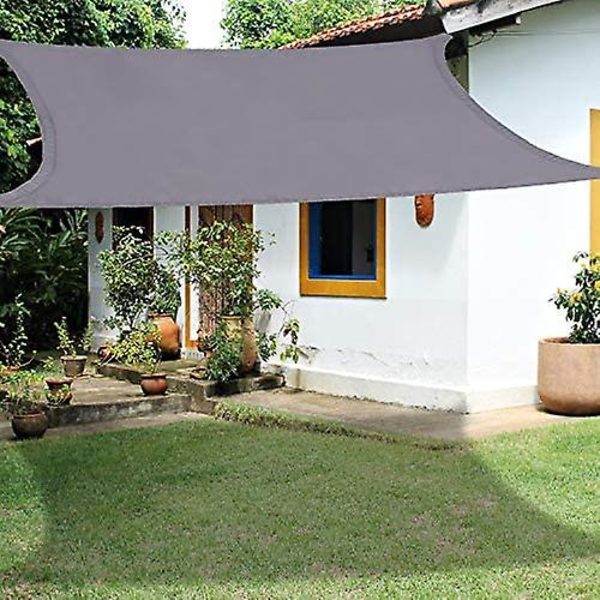 Vattentät Solsegel UV-Blocker Solskydd Patio Likbent Triangel Stickad Block Tyg Pergola Carport Markis 2x2 Grå 2x2 Grey