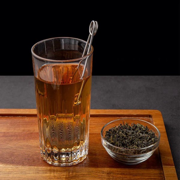Teinfuser med håndtak Te-nettinfuser Snap Ball Sil - Steil løs bladte Infuser Finmasket balltefilter Te-tang